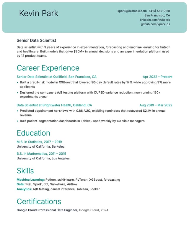 Canopy resume template preview Canopy resume template preview