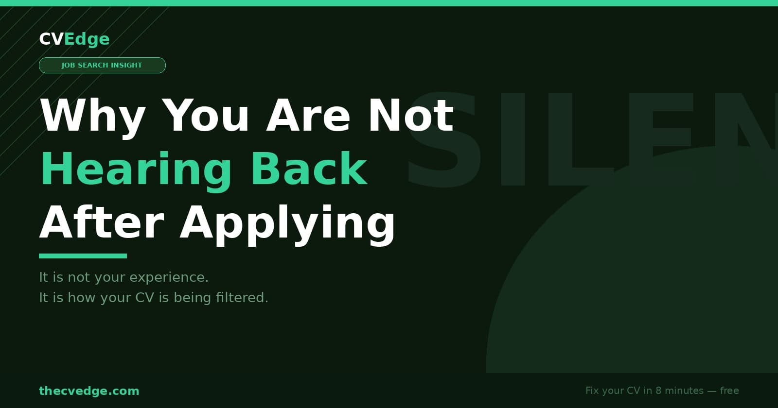 Why You're Not Hearing Back After Applying Why You're Not Hearing Back After Applying