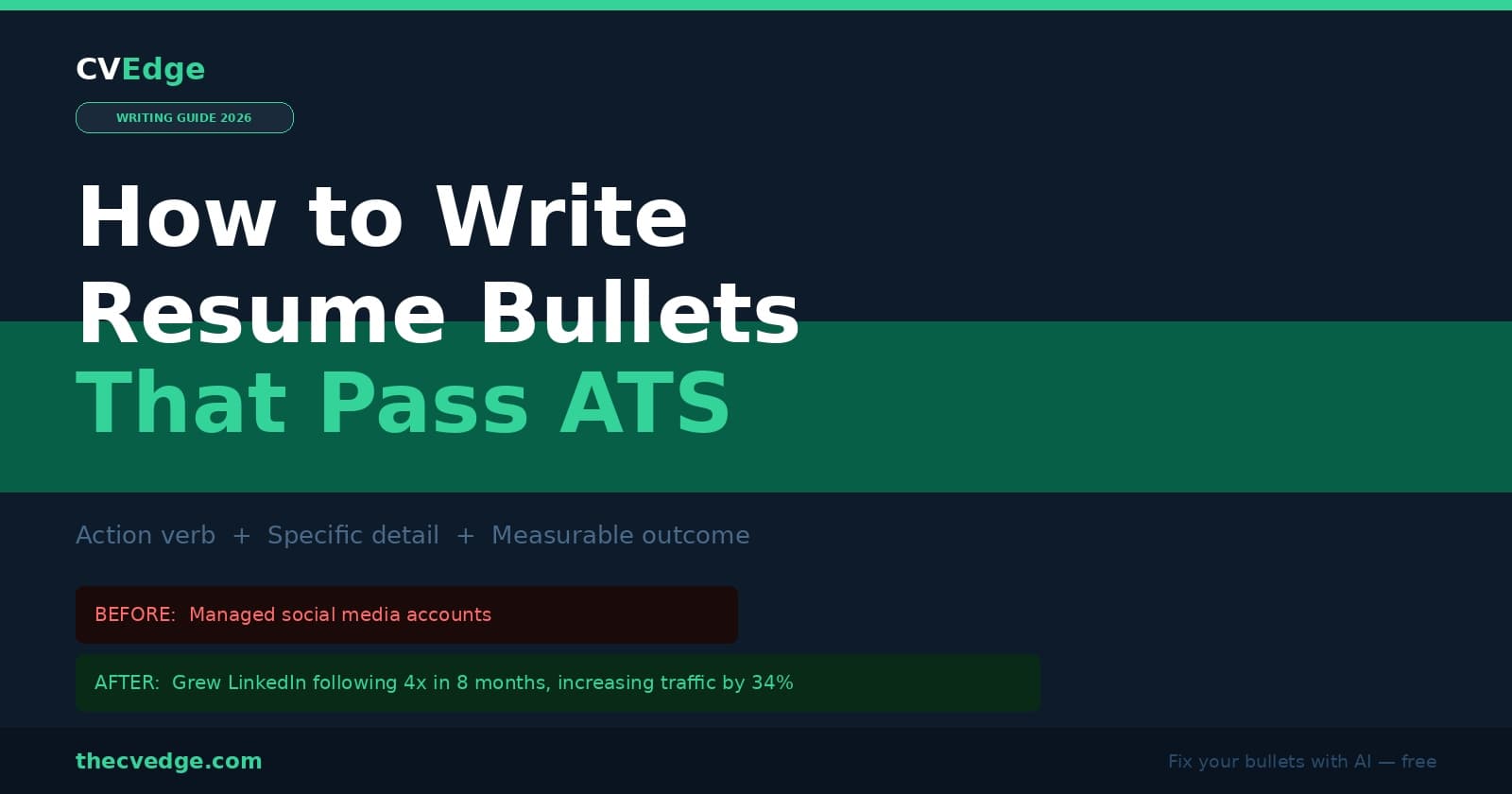 How to Write Resume Bullets That Pass ATS How to Write Resume Bullets That Pass ATS