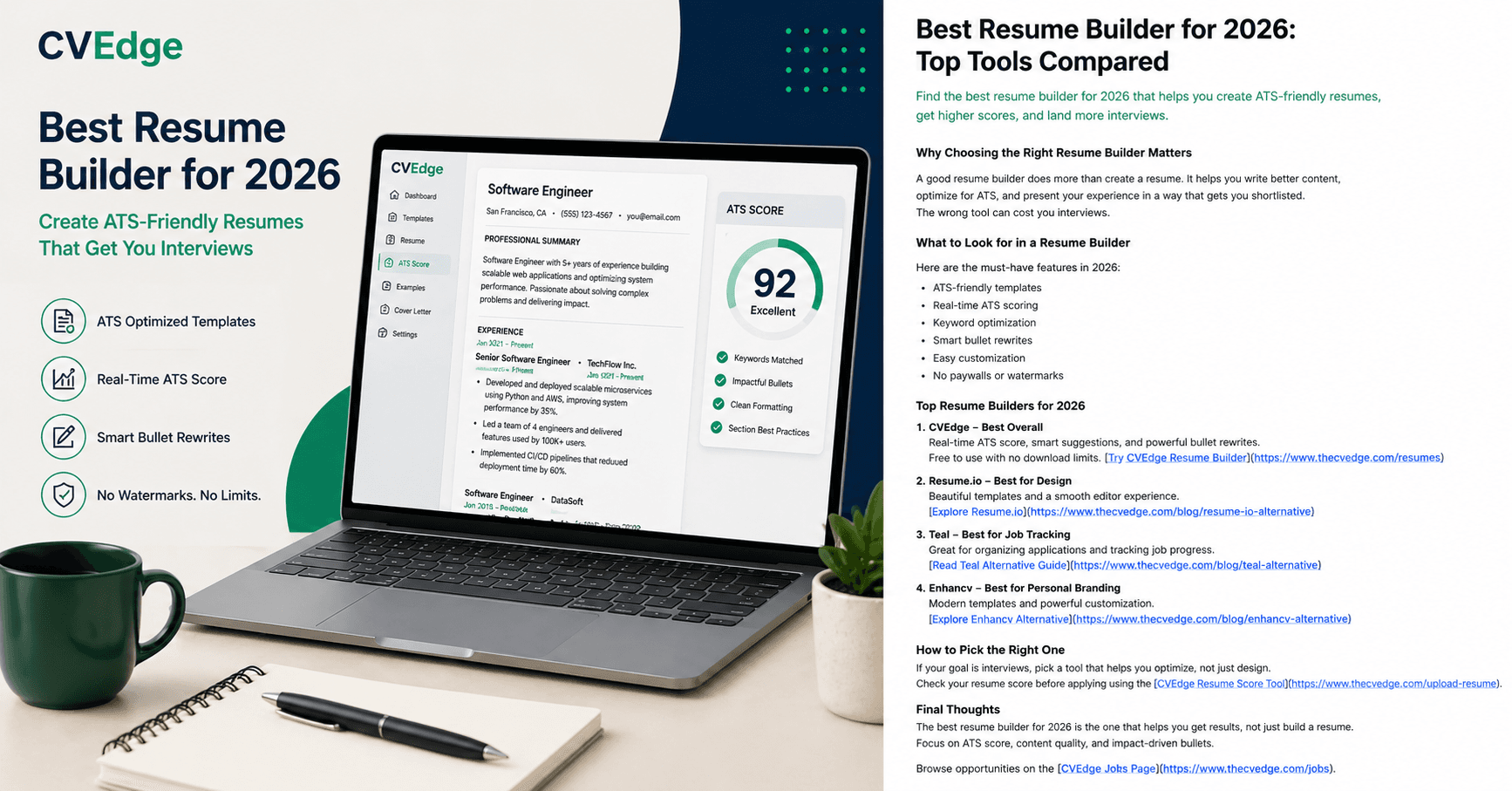 Best Resume Builder for 2026: 7 Tools Compared Best Resume Builder for 2026: 7 Tools Compared