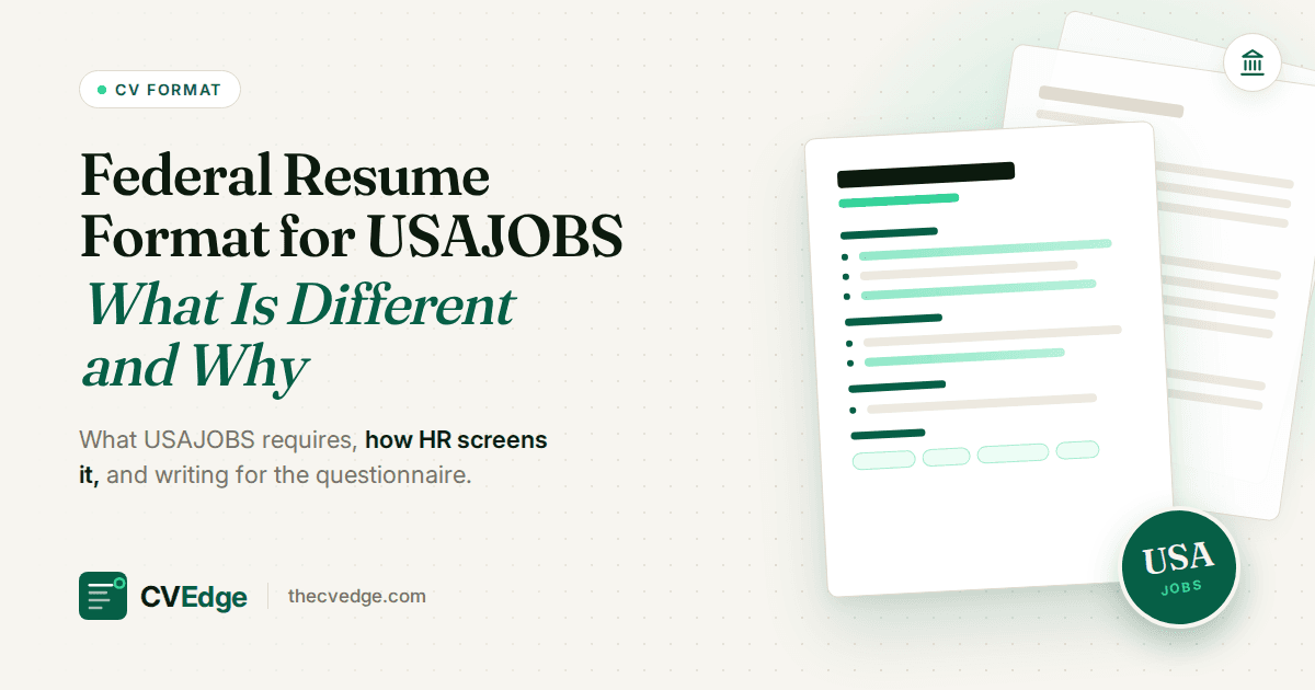 Federal Resume Format for USAJOBS: What Is Different and Why Federal Resume Format for USAJOBS: What Is Different and Why