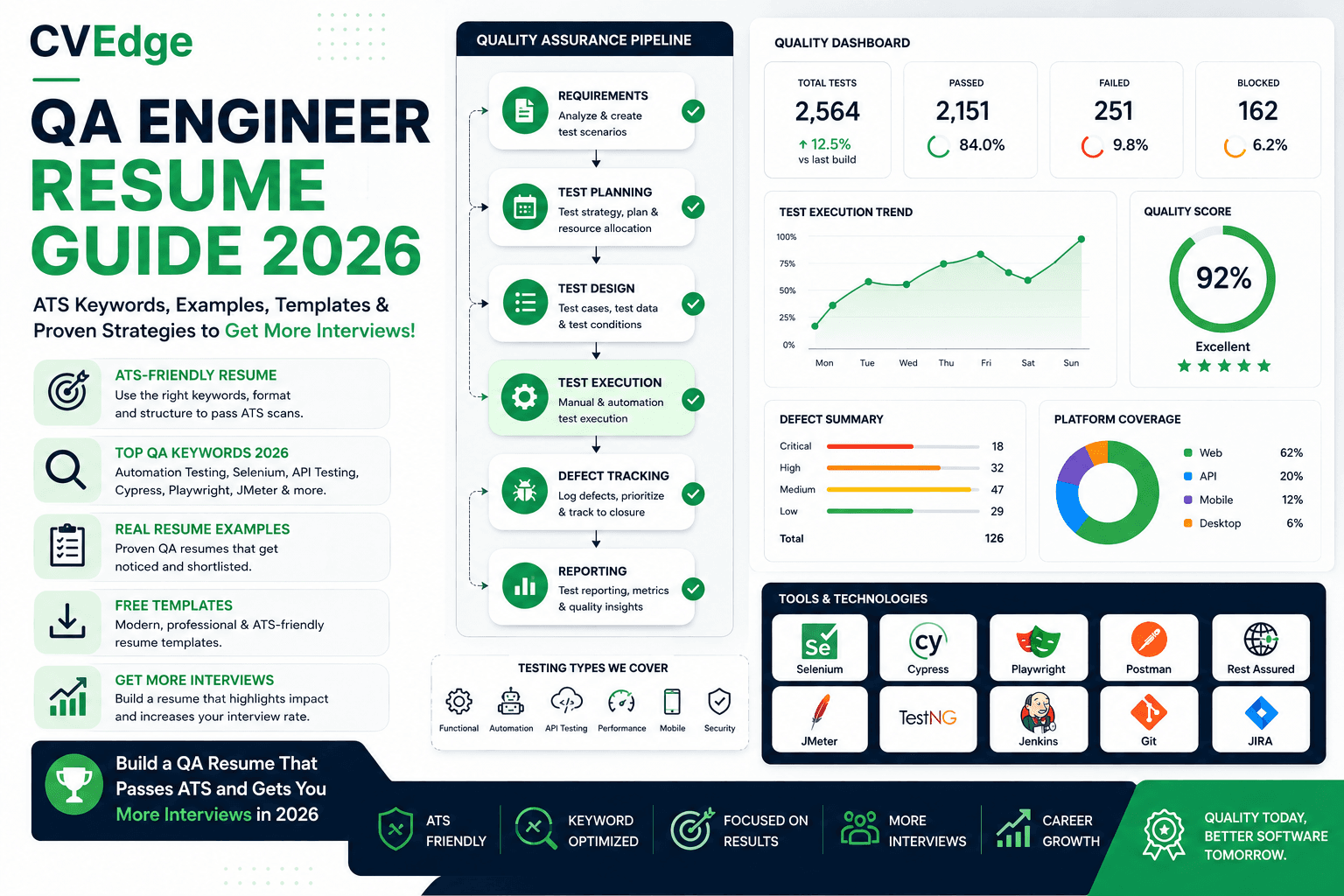 QA Engineer Resume Guide 2026: ATS Keywords, Examples & Free Templates QA Engineer Resume Guide 2026: ATS Keywords, Examples & Free Templates