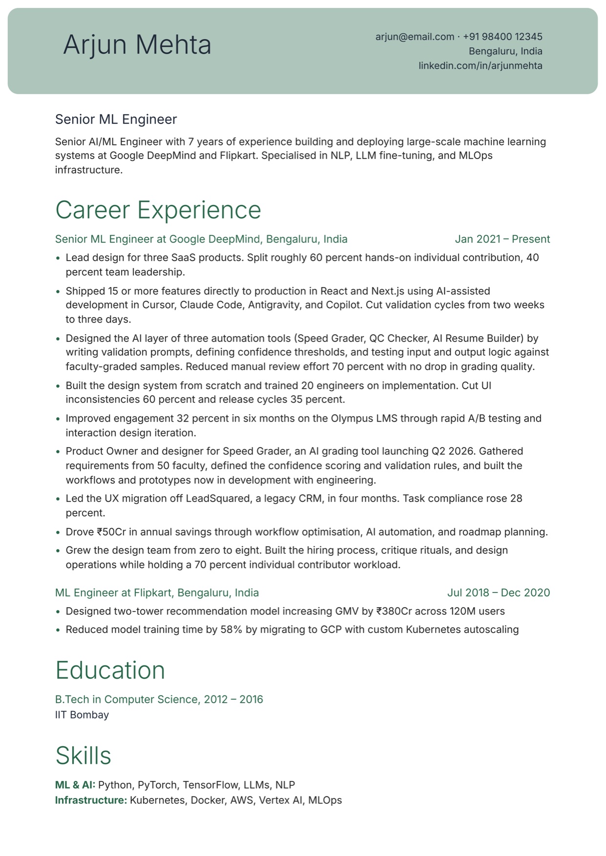 Canopy Resume with Achievements Section Canopy Resume with Achievements Section resume template preview