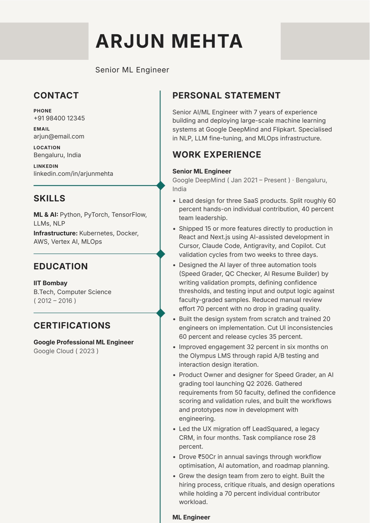 Linen Minimalist Resume Template Linen Minimalist Resume Template resume template preview