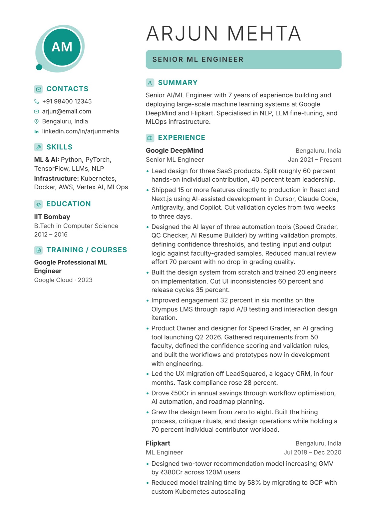 Meridian Resume for Startups and Founders Meridian Resume for Startups and Founders resume template preview