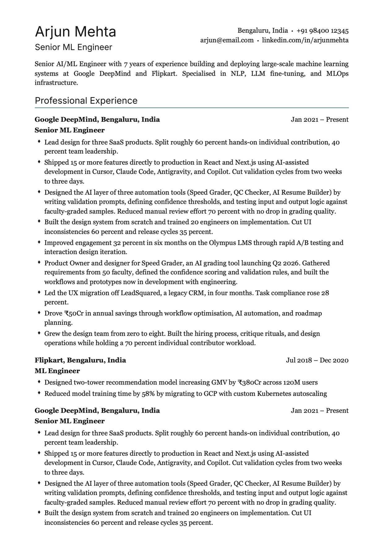 Sterling ATS Resume Template Sterling ATS Resume Template resume template preview