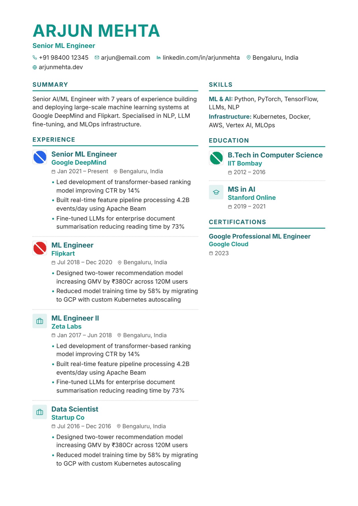 Vantage Resume with Company Logos Vantage Resume with Company Logos resume template preview
